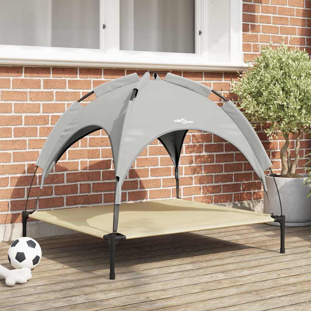 Hundebett 90 x 81 x 80,5 cm Stahl Silber Grau