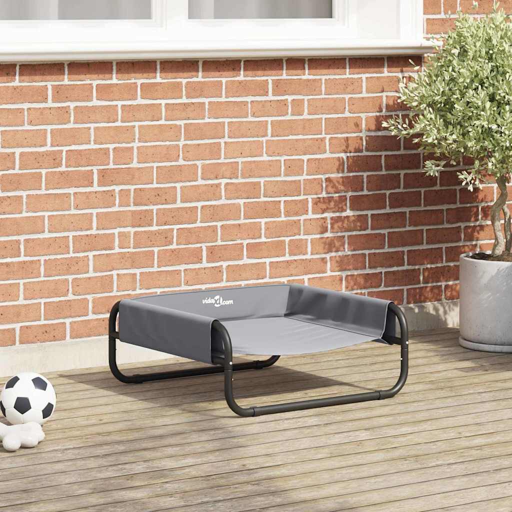Hundebett Hellgrau 57 x 57 x 24 cm Stahl