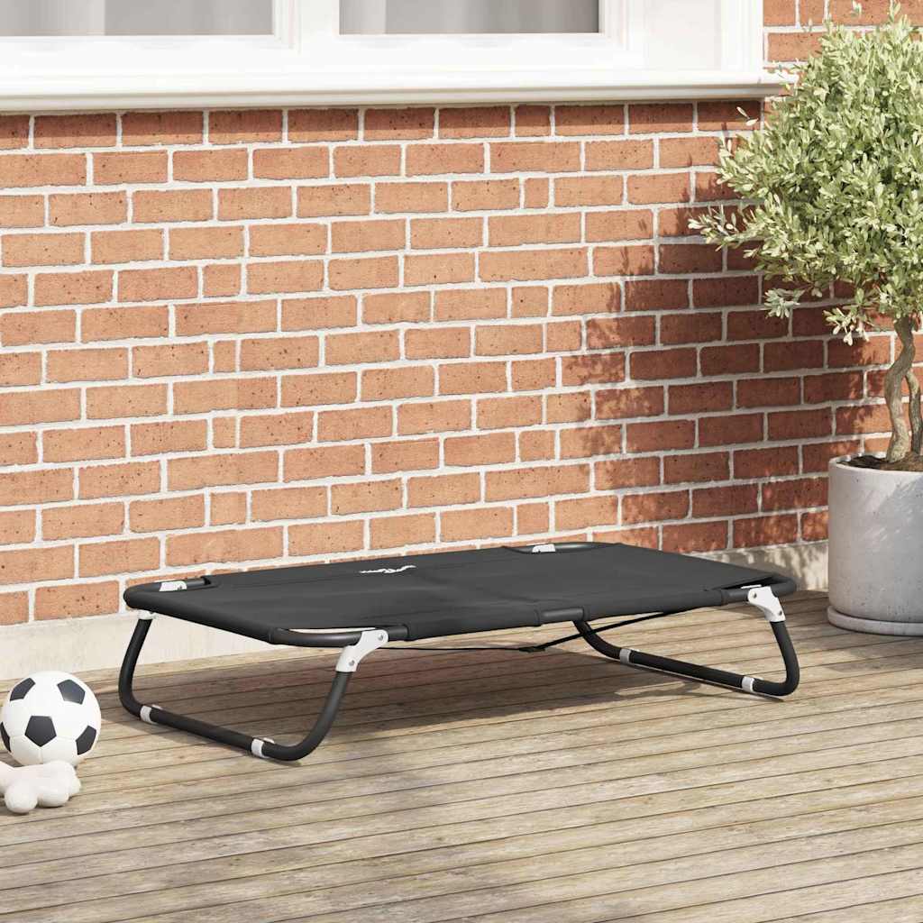 Hundebett 90 x 55 x 18 cm Stahl Schwarz