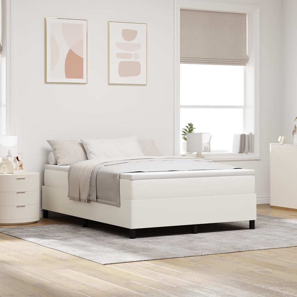 Plattformbettgestell Creme 140 x 190 cm Cordstoff