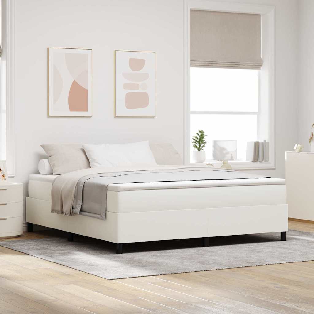Plattformbettgestell Creme 180 x 200 cm Cordstoff