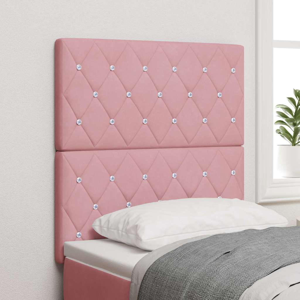 Kopfteil Rosa 80 cm Samt