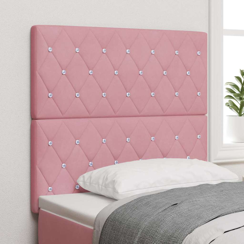 Kopfteil Rosa 100 cm Samt