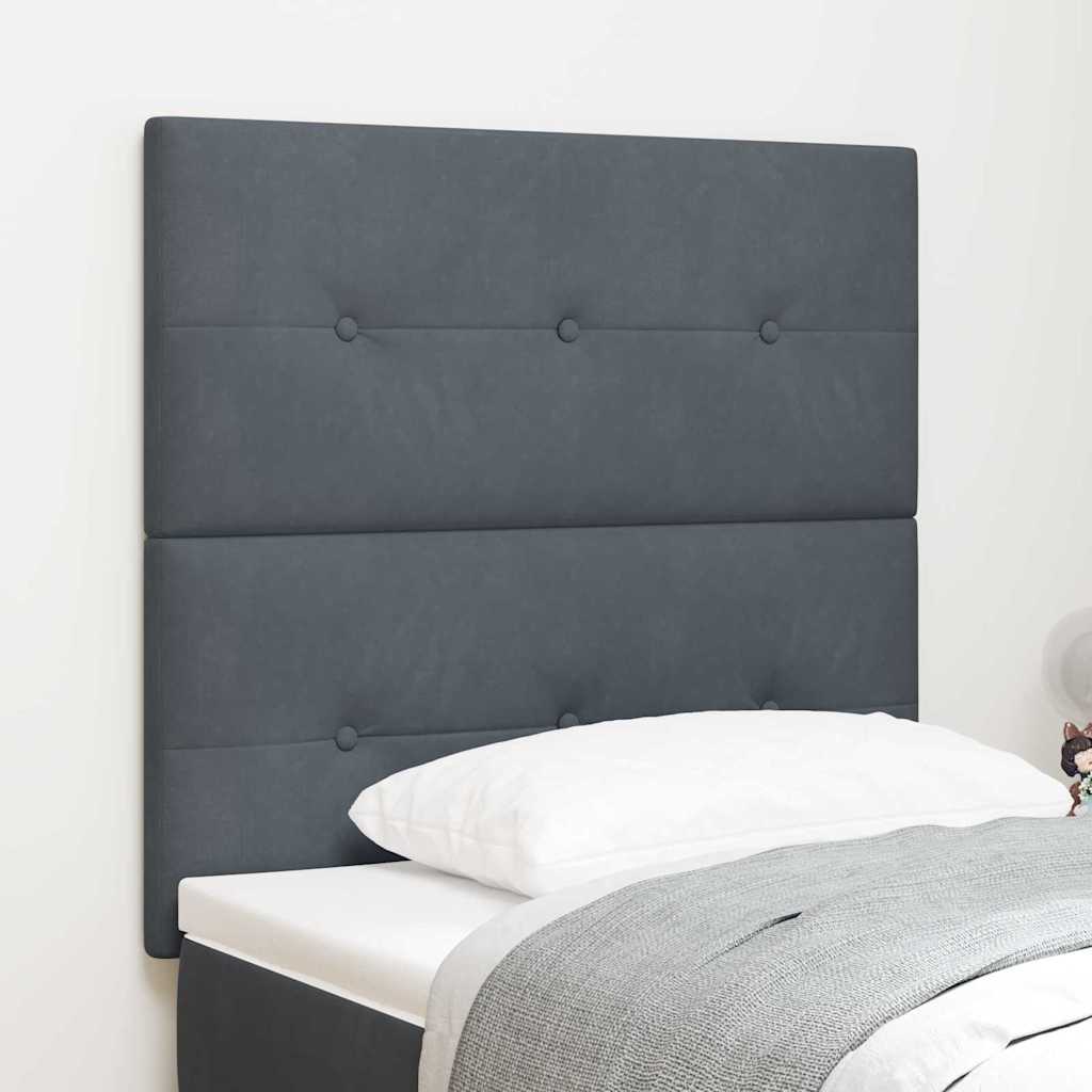 Kopfteil Dunkelgrau 100 cm Samt