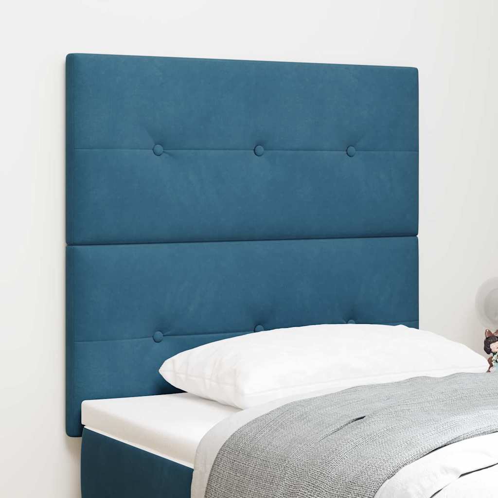 Kopfteil Dunkelblau 100 cm Samt