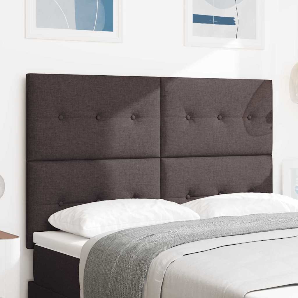 Höhenverstellbares Kopfteil Dunkelbraun 144 cm Stoff