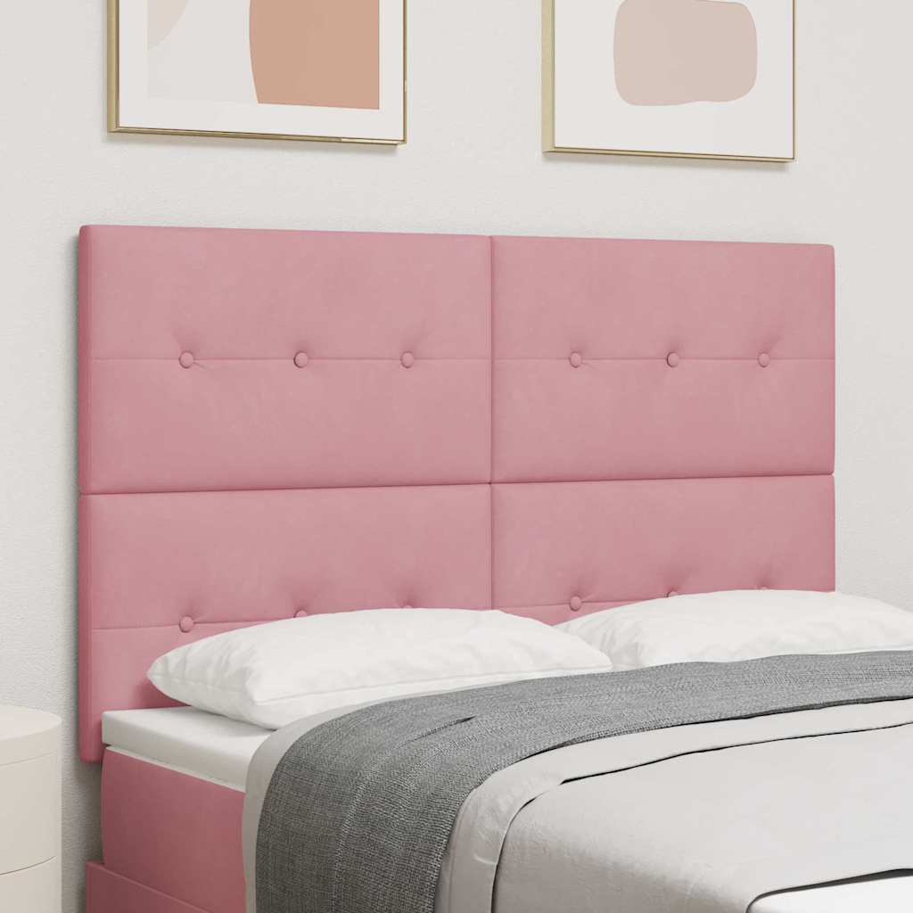 Kopfteil Rosa 144 cm Samt