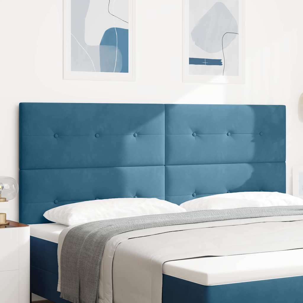 Kopfteil Dunkelblau 200 cm Samt