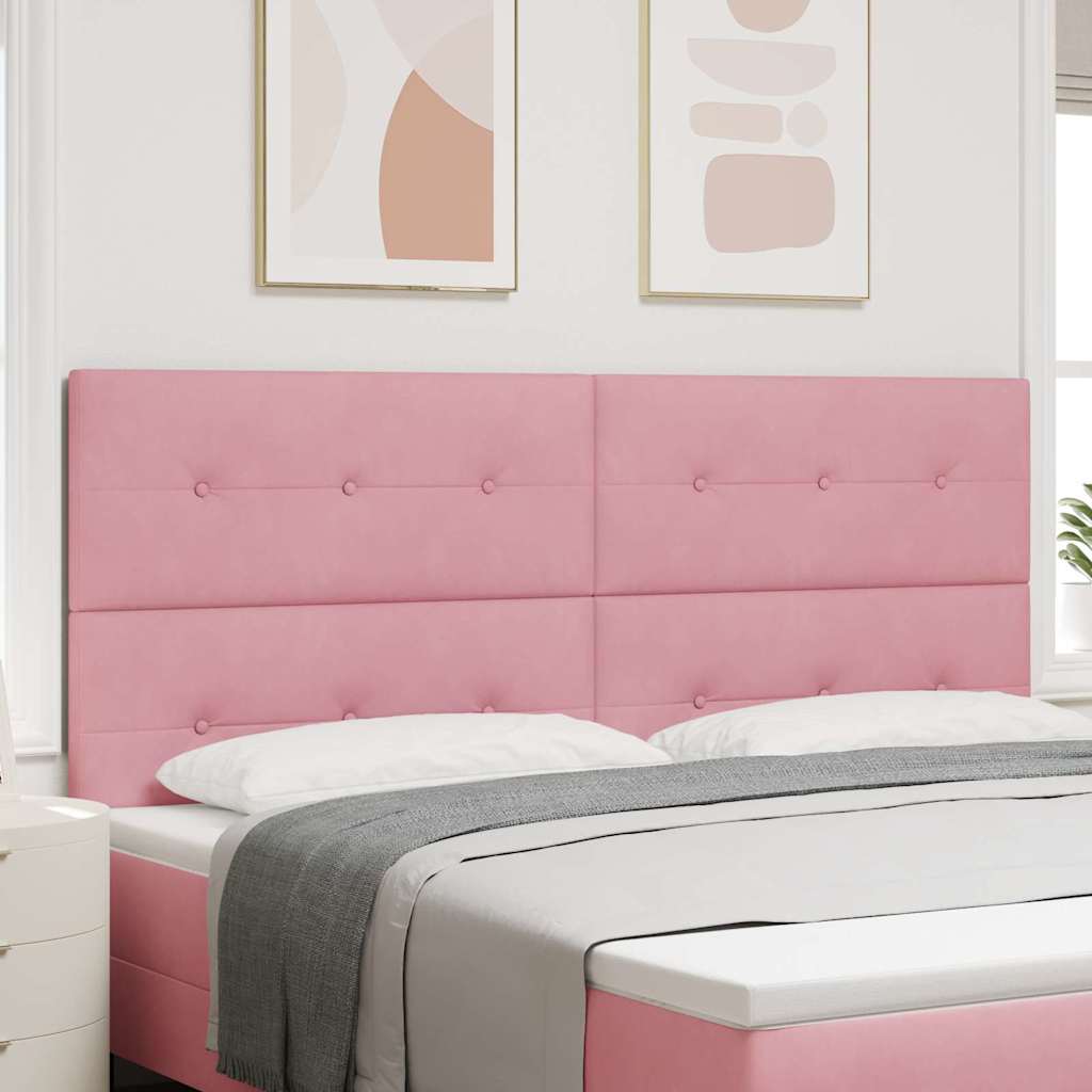 Kopfteil Rosa 200 cm Samt