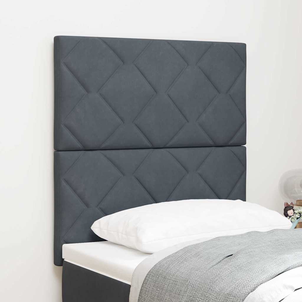 Kopfteil Dunkelgrau 80 cm Samt