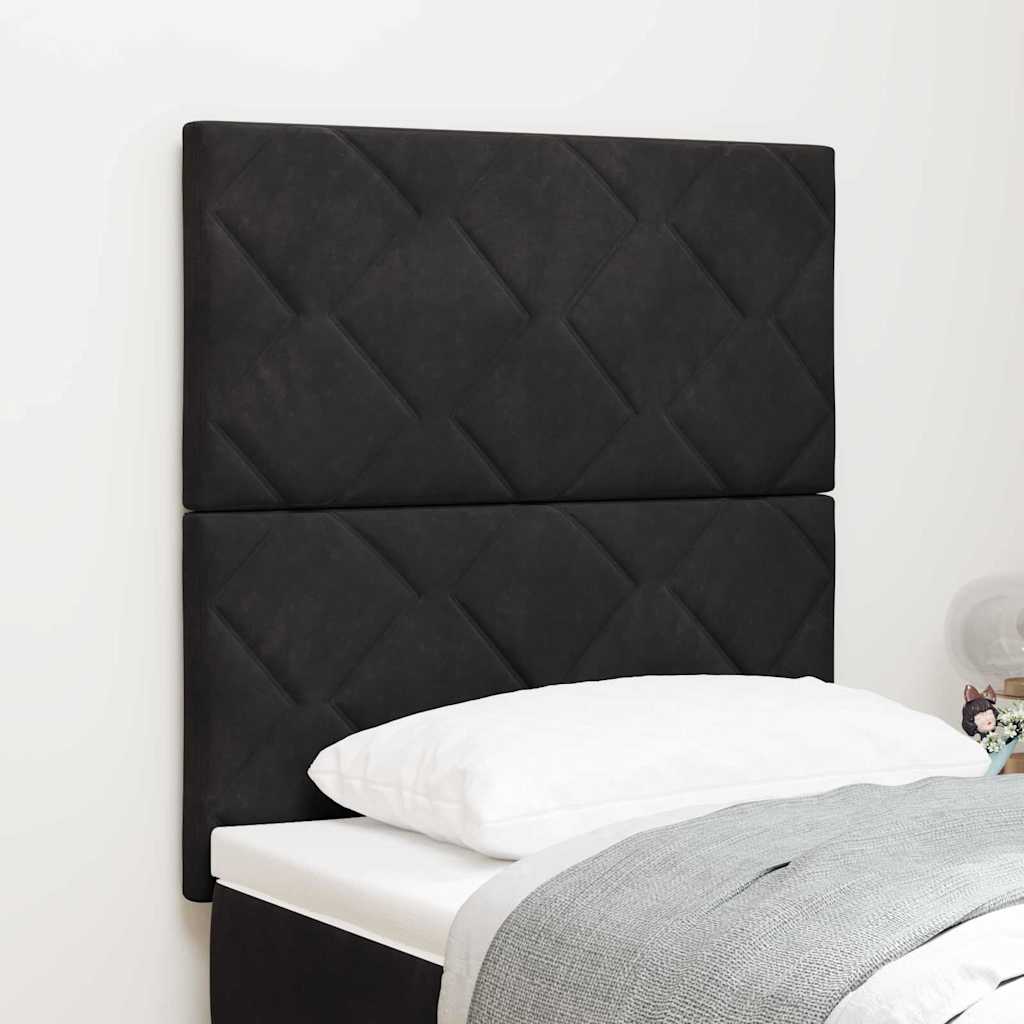 Kopfteil Schwarz 80 cm Samt