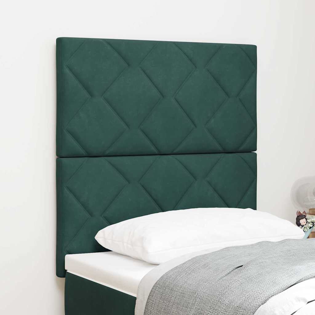 Kopfteil Dunkelgrün 80 cm Samt