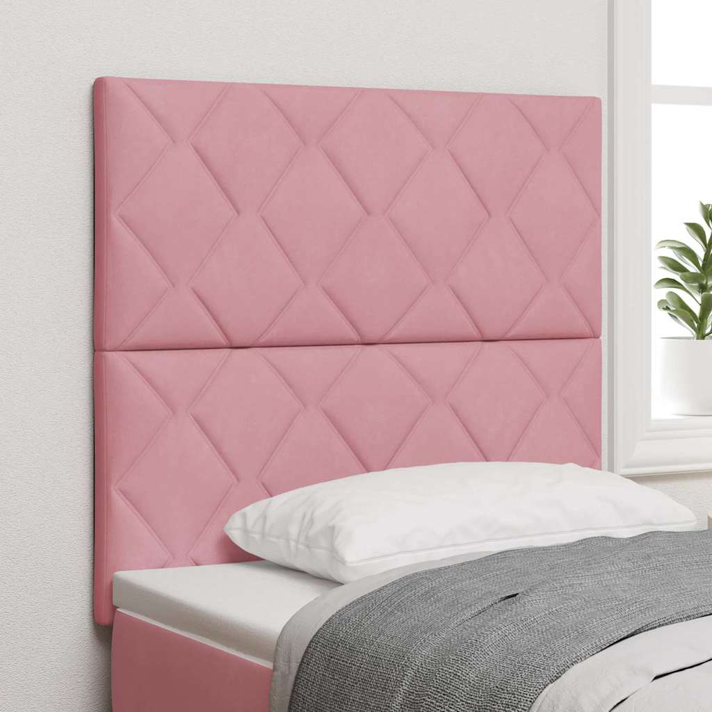 Kopfteil Rosa 100 cm Samt