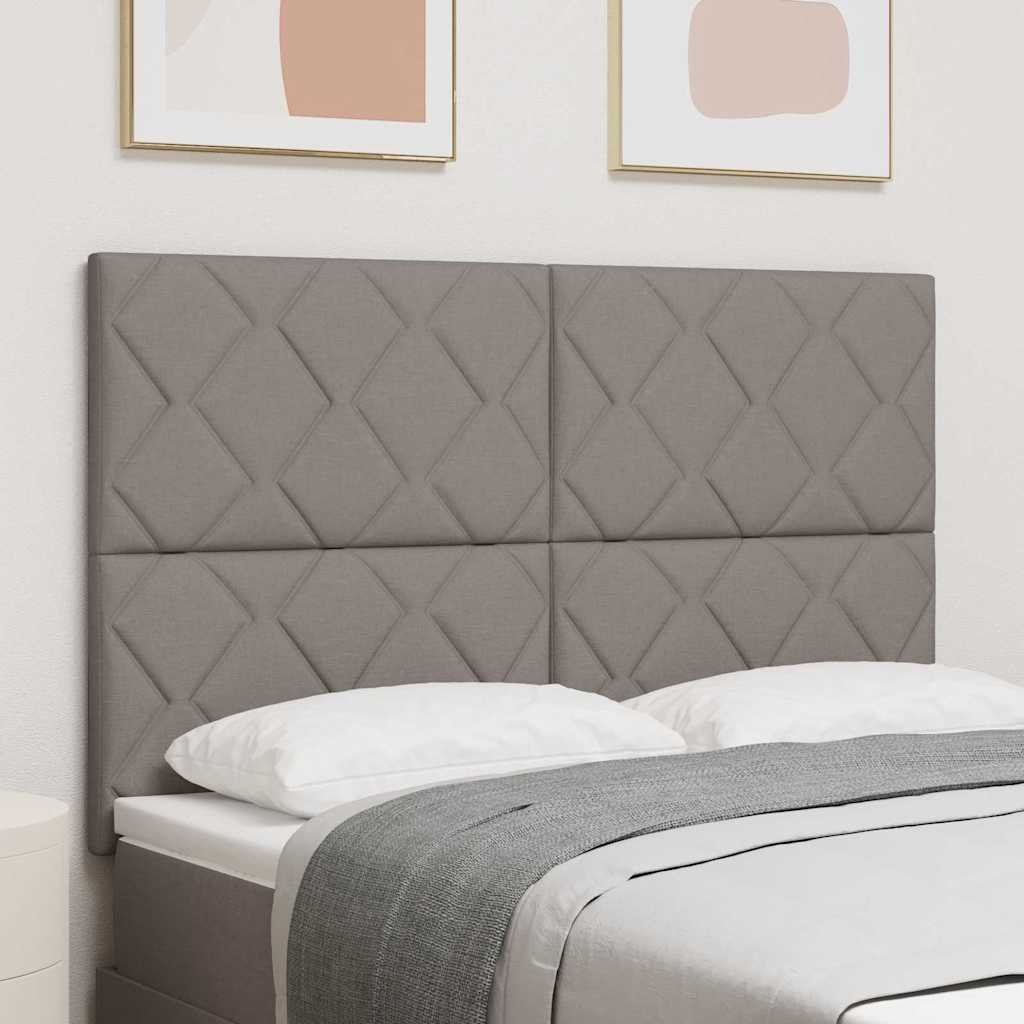 Kopfteil Taupe Stoff