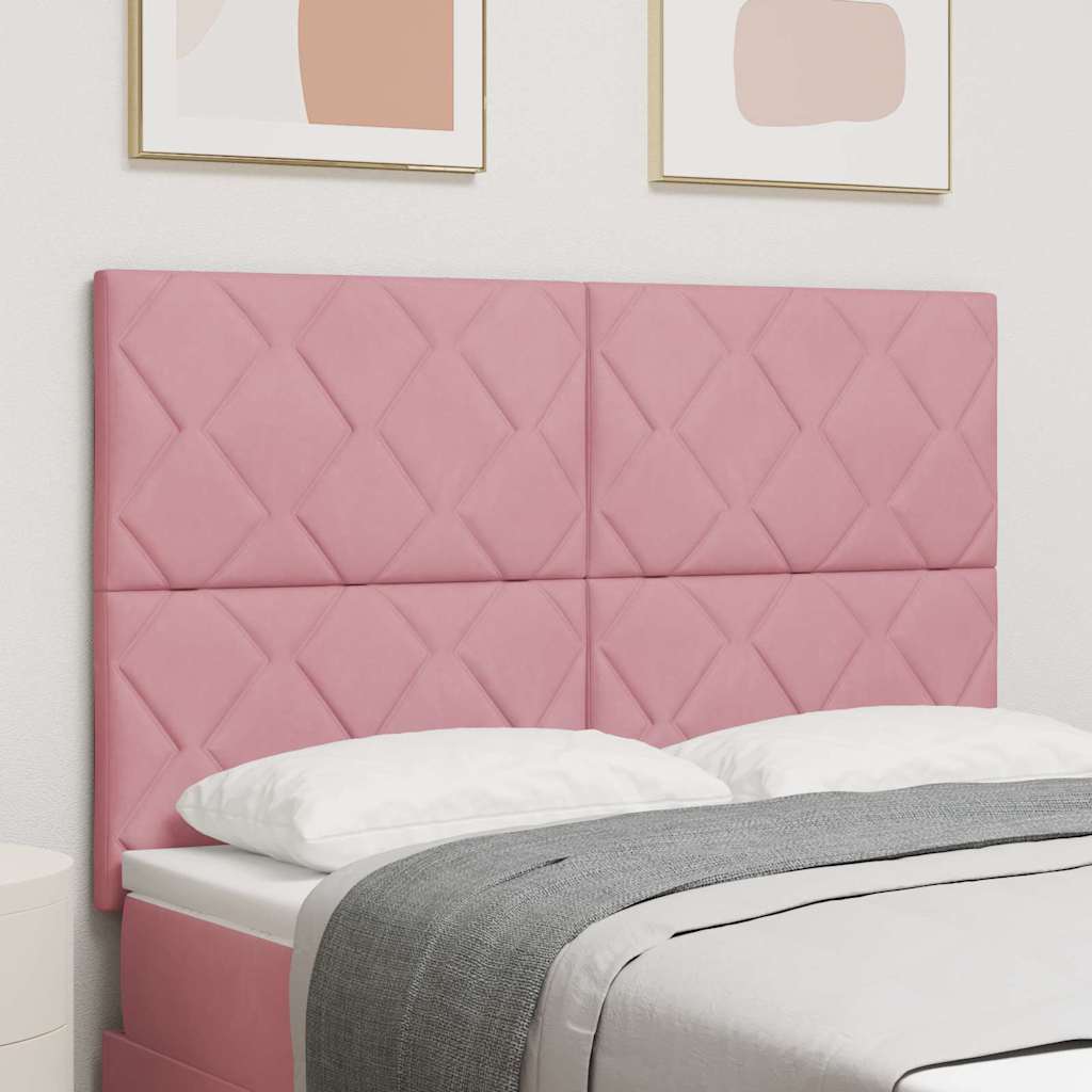 Kopfteil Rosa 144 cm Samt