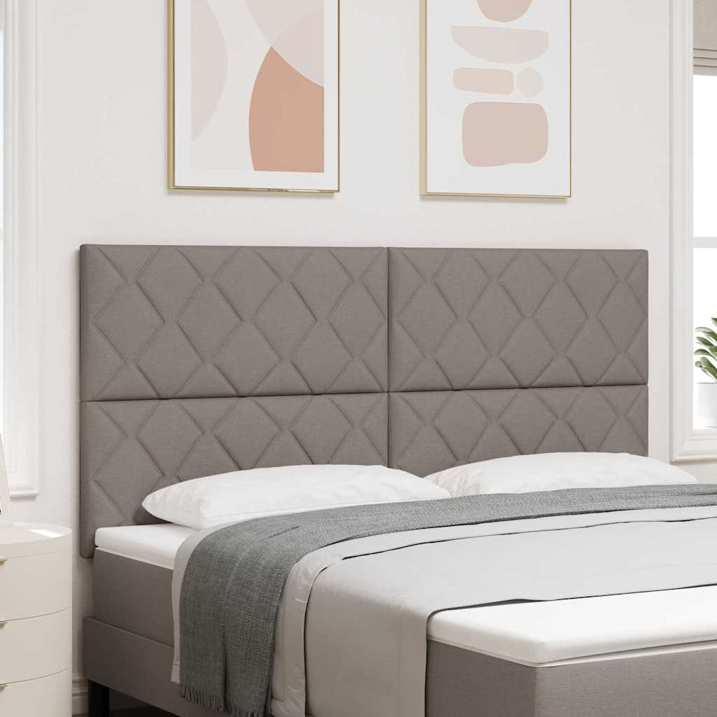 Kopfteil Taupe Stoff