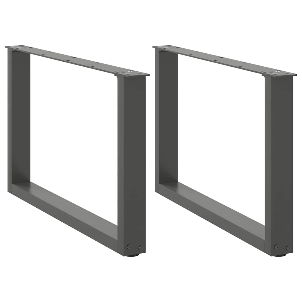 Couchtischbeine U-Form 2 Stk. Anthrazit 60x(42-43) cm Stahl