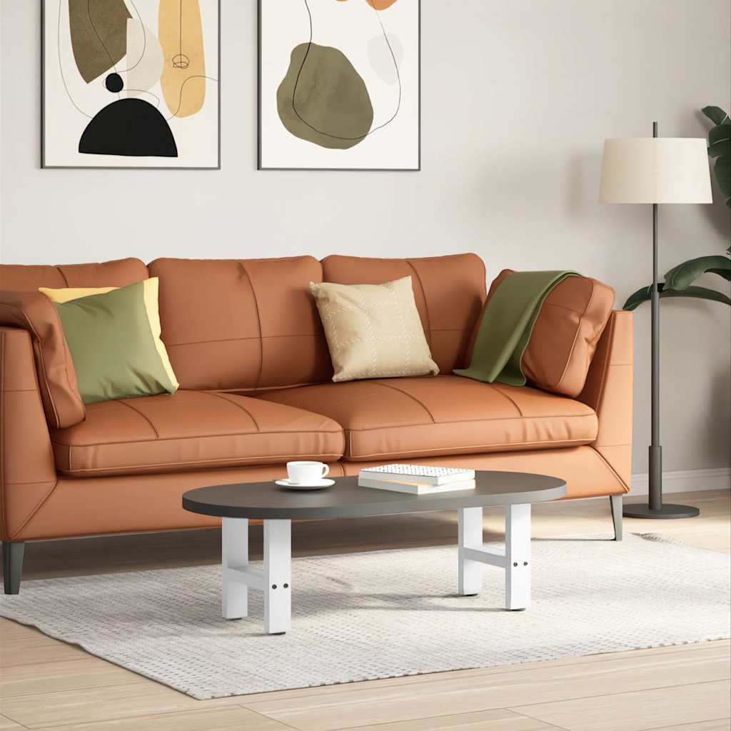 Couchtischbeine Weiß 2 Stk. 40x(30-31) cm Stahl
