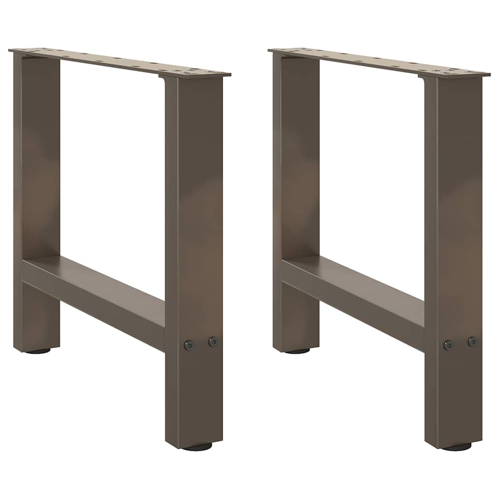 Couchtischbeine Naturstahl 2 Stk. 60x(42-43) cm Stahl