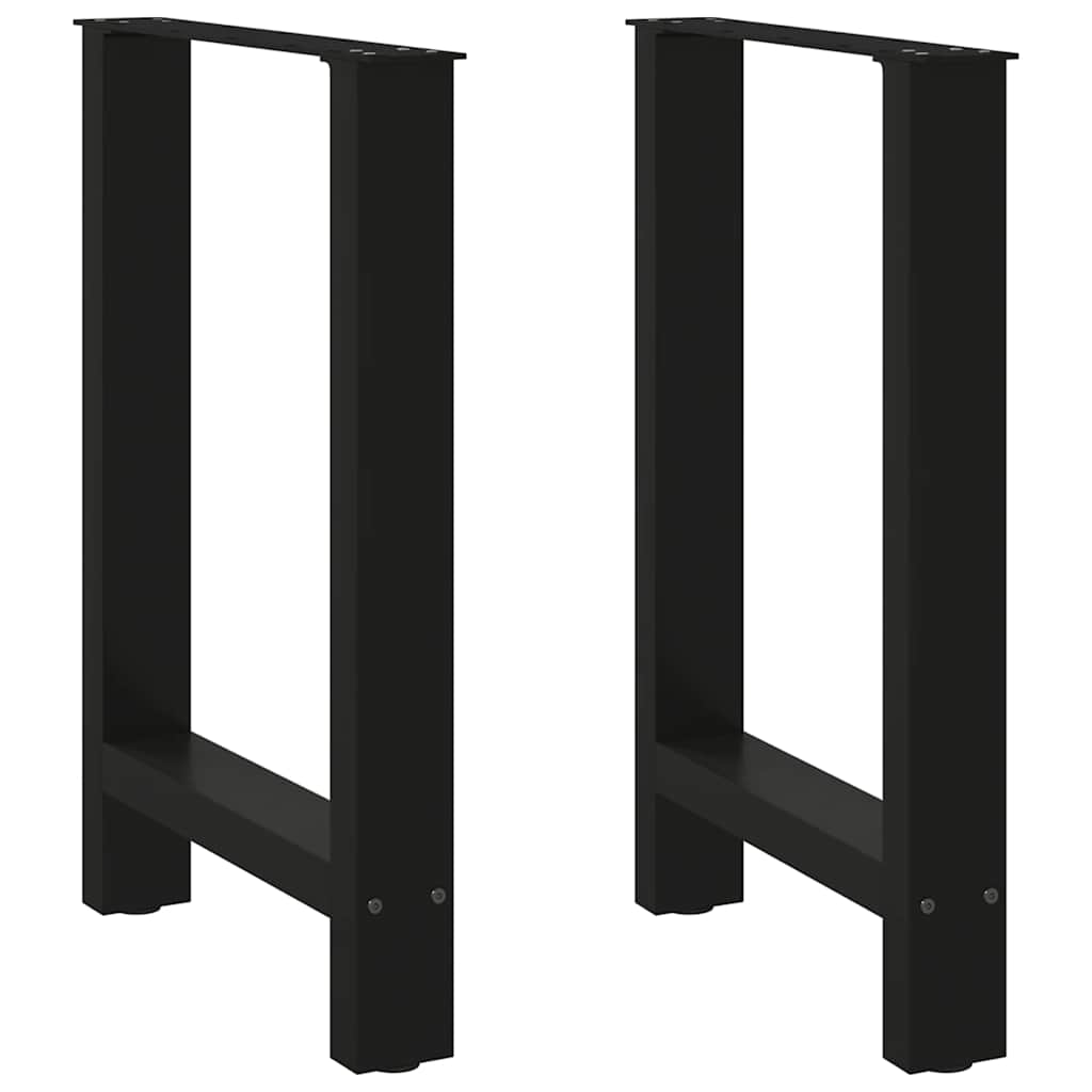 Esstischbeine Schwarz 2 Stk. 50x(72-73) cm Stahl
