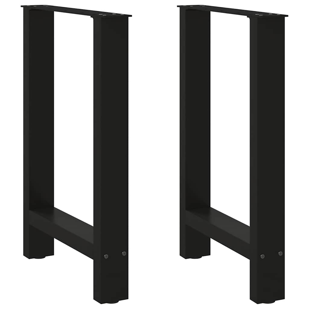 Esstischbeine Schwarz 2 Stk. 60x(72-73) cm Stahl
