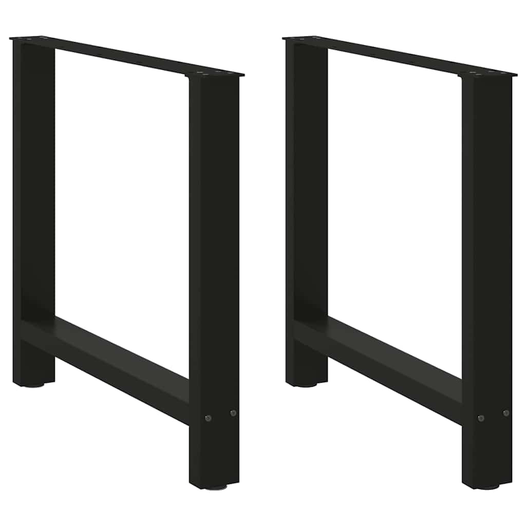Esstischbeine Schwarz 2 Stk. 80x(72-73) cm Stahl