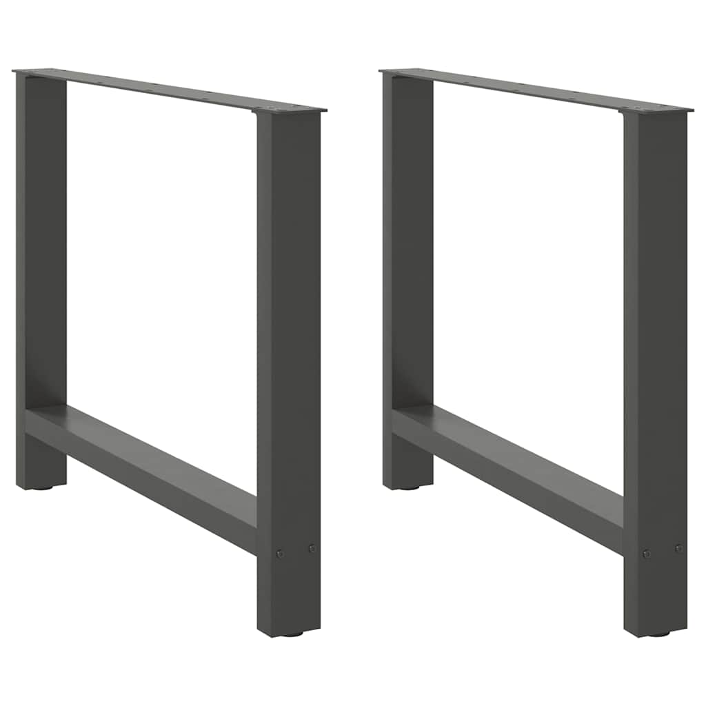 Esstischbeine Anthrazit 2 Stk. 90x(72-73) cm Stahl