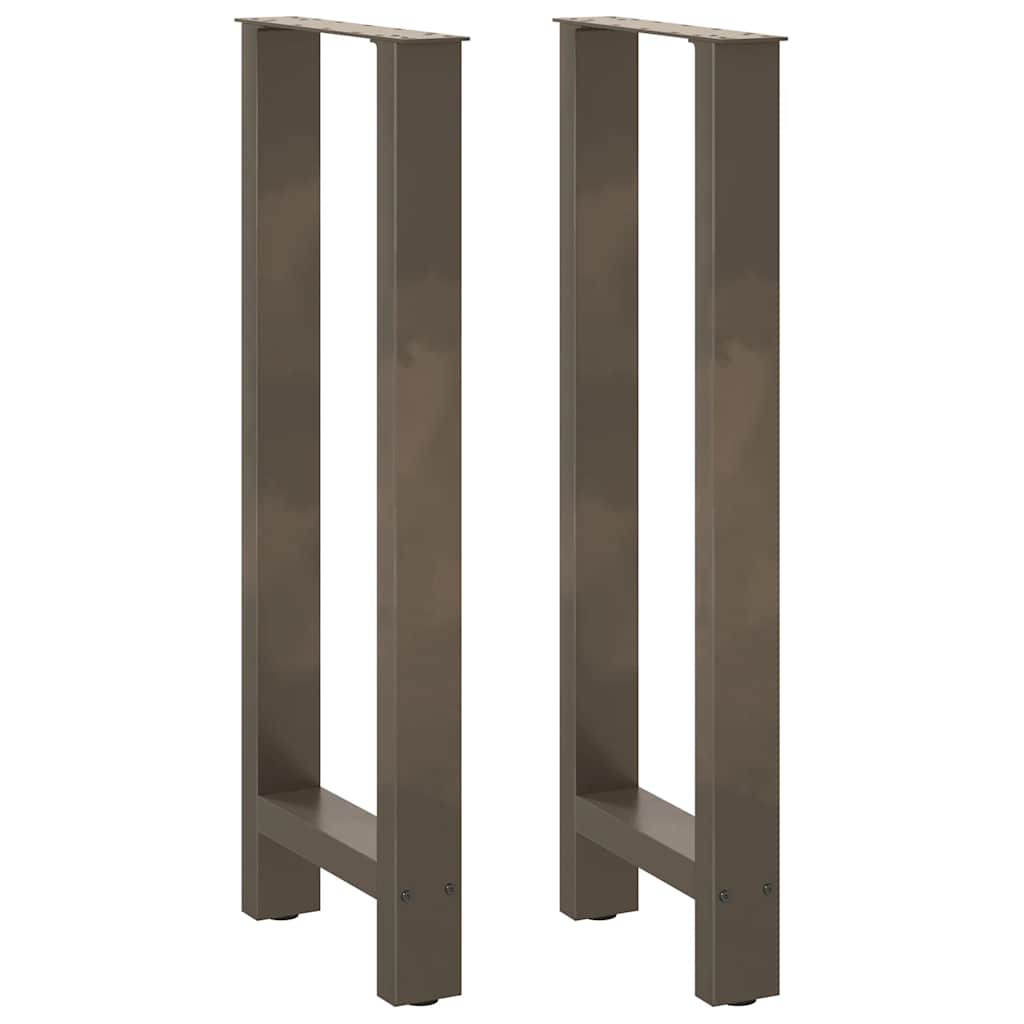 Bartischbeine Naturstahl 2 Stk. 50x(100-101) cm Stahl