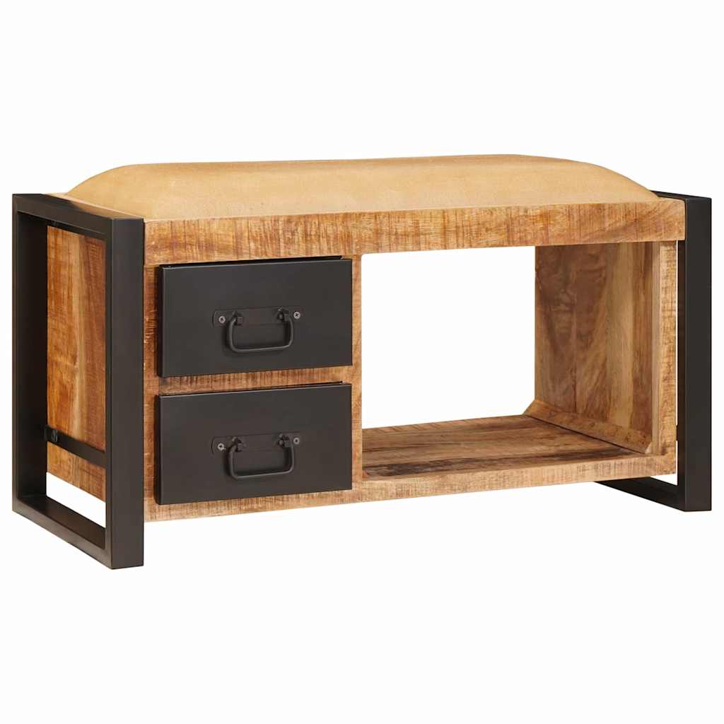 Sitzbank mit Stauraum Braun 80 x 35 x 40 cm Massivholz Mango