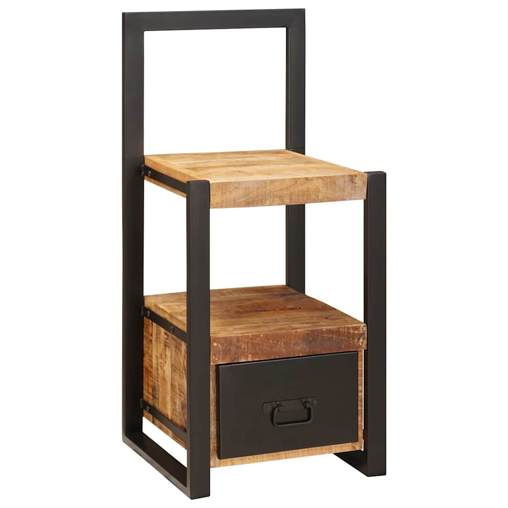 Ankleidehaken mit Regal Braun 40 x 40 x 90 cm Massivholz Mango
