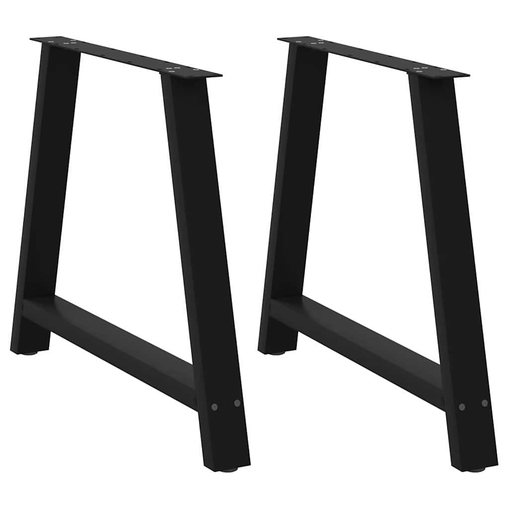 Esstischbeine A-Form 2 Stk. Schwarz 90x(72-73) cm Stahl