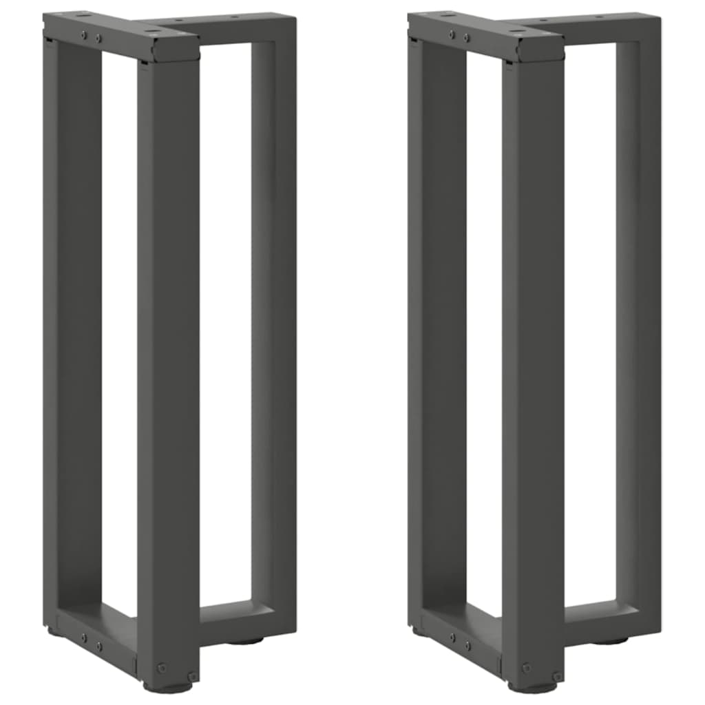 Konsolentischbeine T-Form 2Stk. Anthrazit 25x28x(72-73)cm Stahl