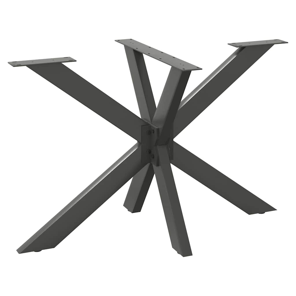 Esstischbein in Spinnenform Anthrazit 120x68x(72-73) cm Stahl