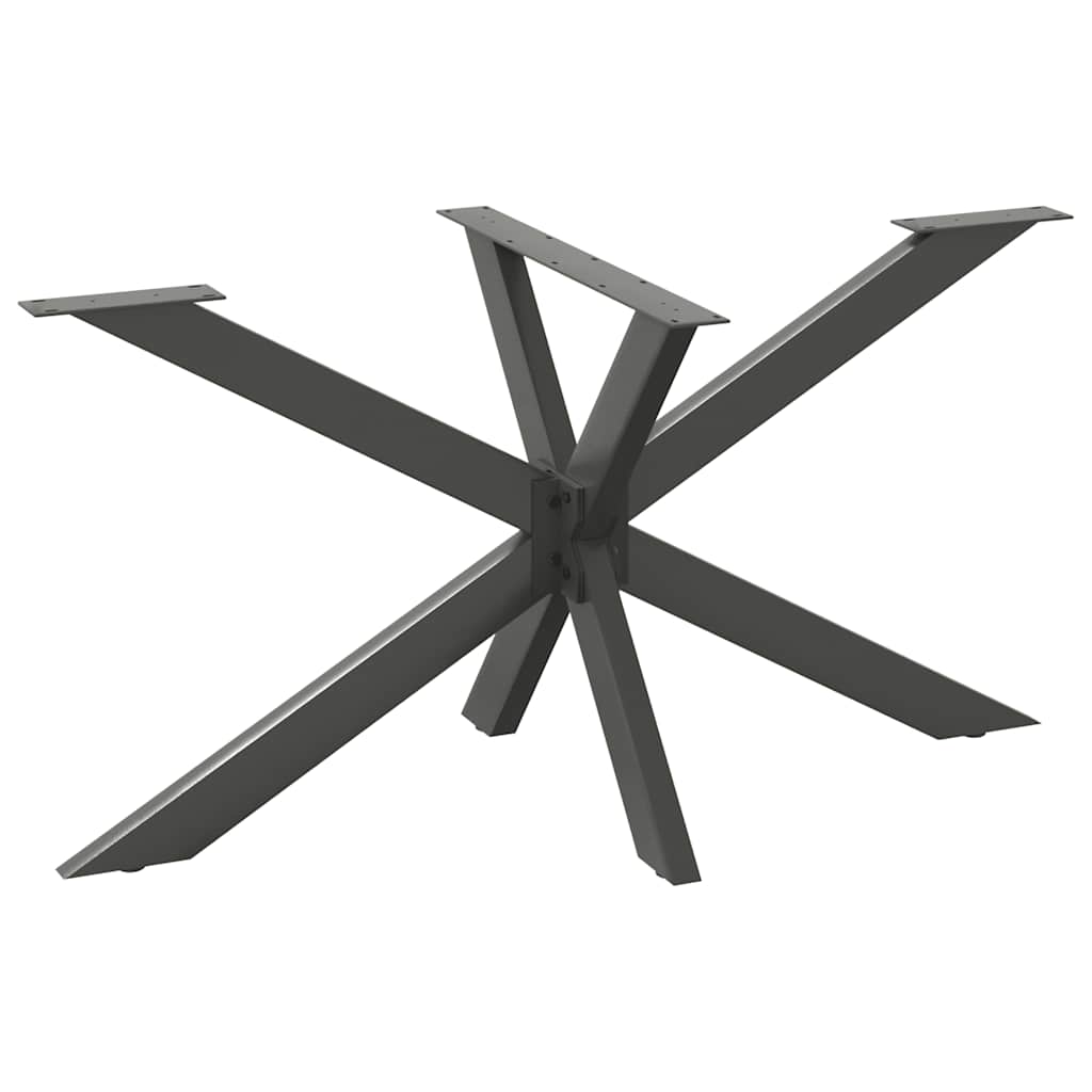 Esstischbein in Spinnenform Anthrazit 150x78x(72-73) cm Stahl