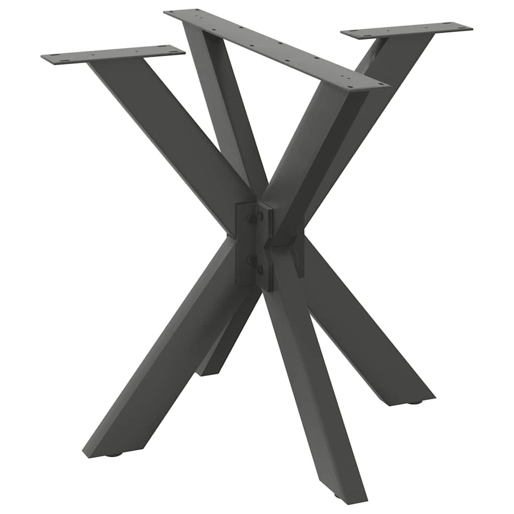 Esstischbein in Spinnenform Anthrazit 85x85x(72-73) cm Stahl
