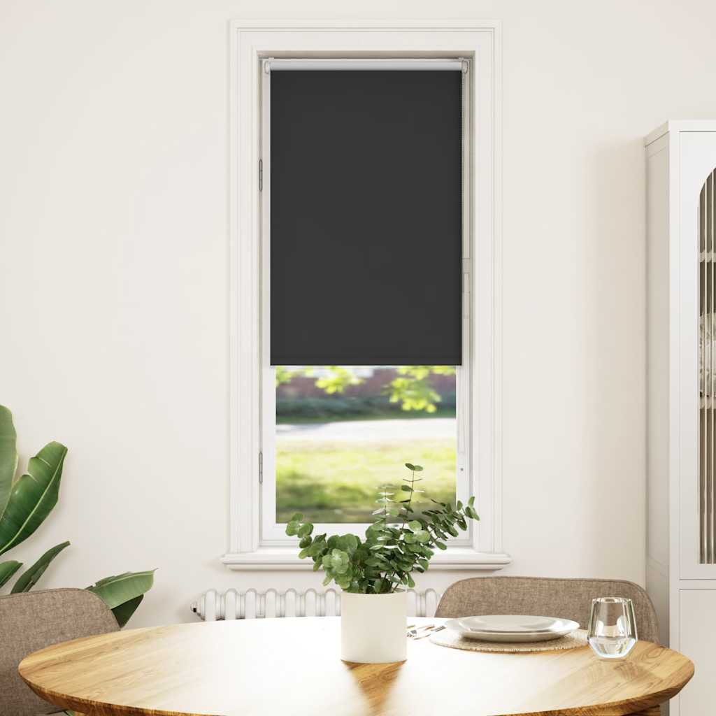 Verdunkelungsrollo Schwarz 60x130 cm Stoffbreite 55,7 cm