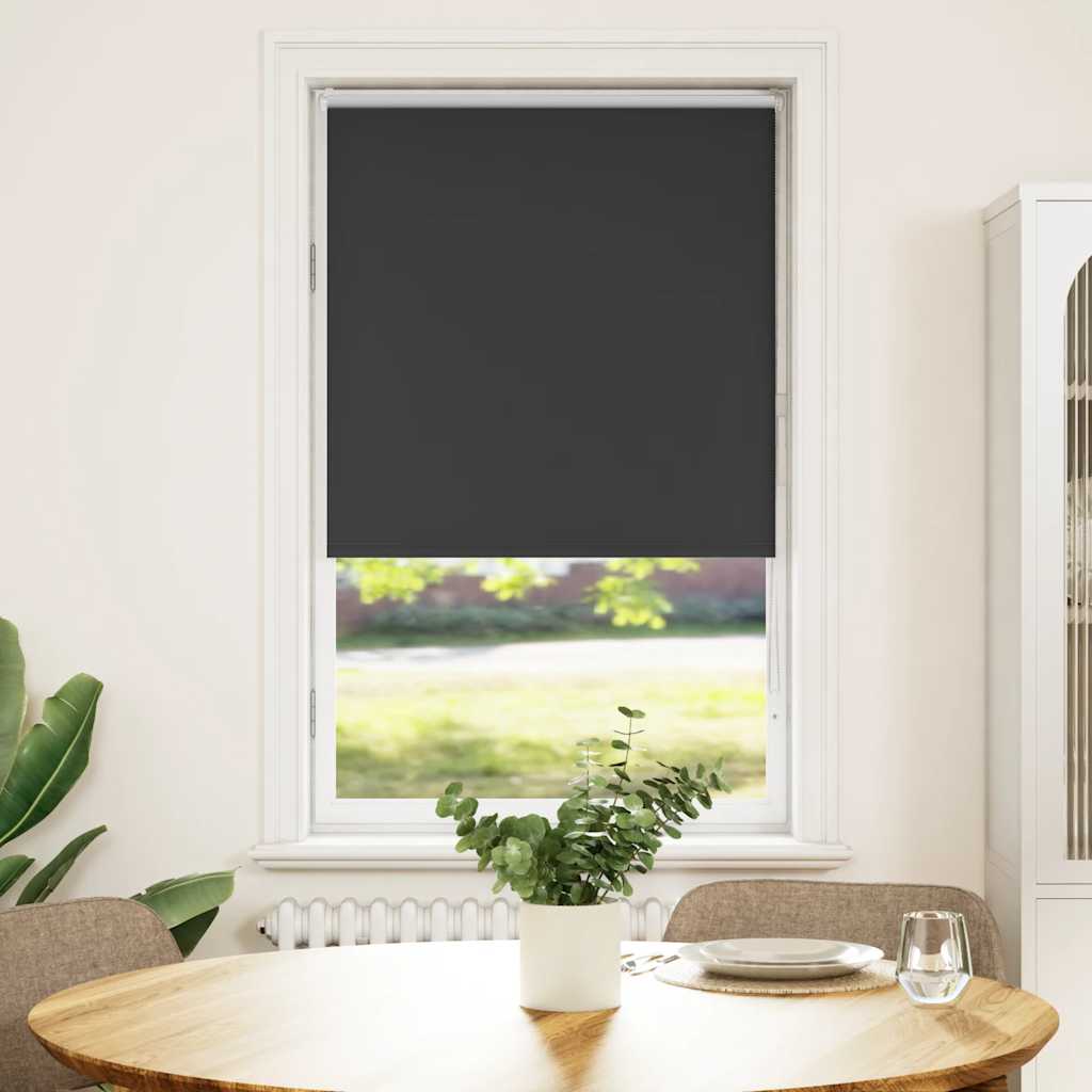 Verdunkelungsrollo Schwarz 80x130 cm Stoffbreite 75,7 cm