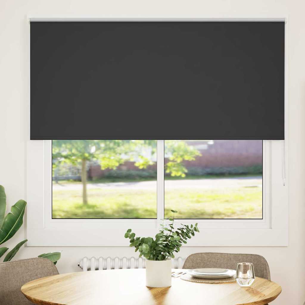 Verdunkelungsrollo Schwarz 145x130 cm Stoffbreite 141,6 cm