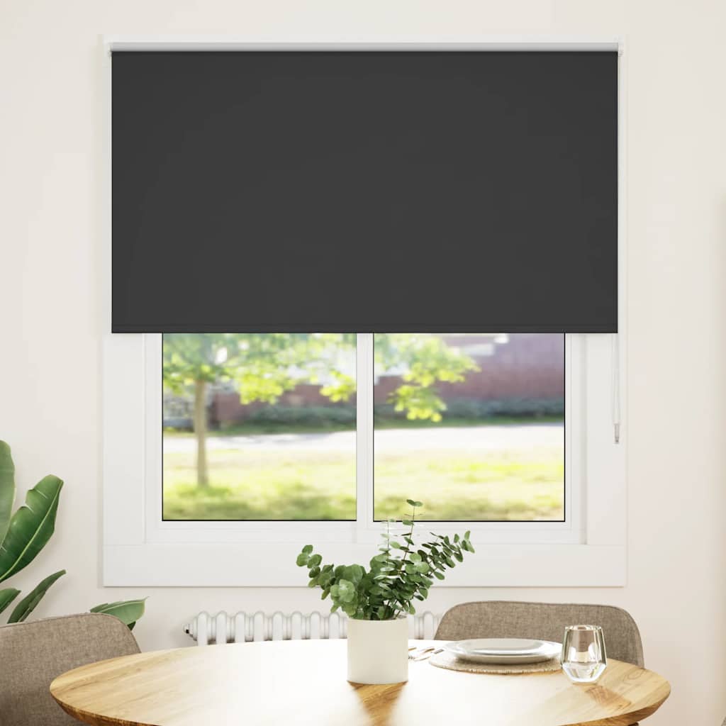 Verdunkelungsrollo Schwarz 130x175 cm Stoffbreite 126,6 cm