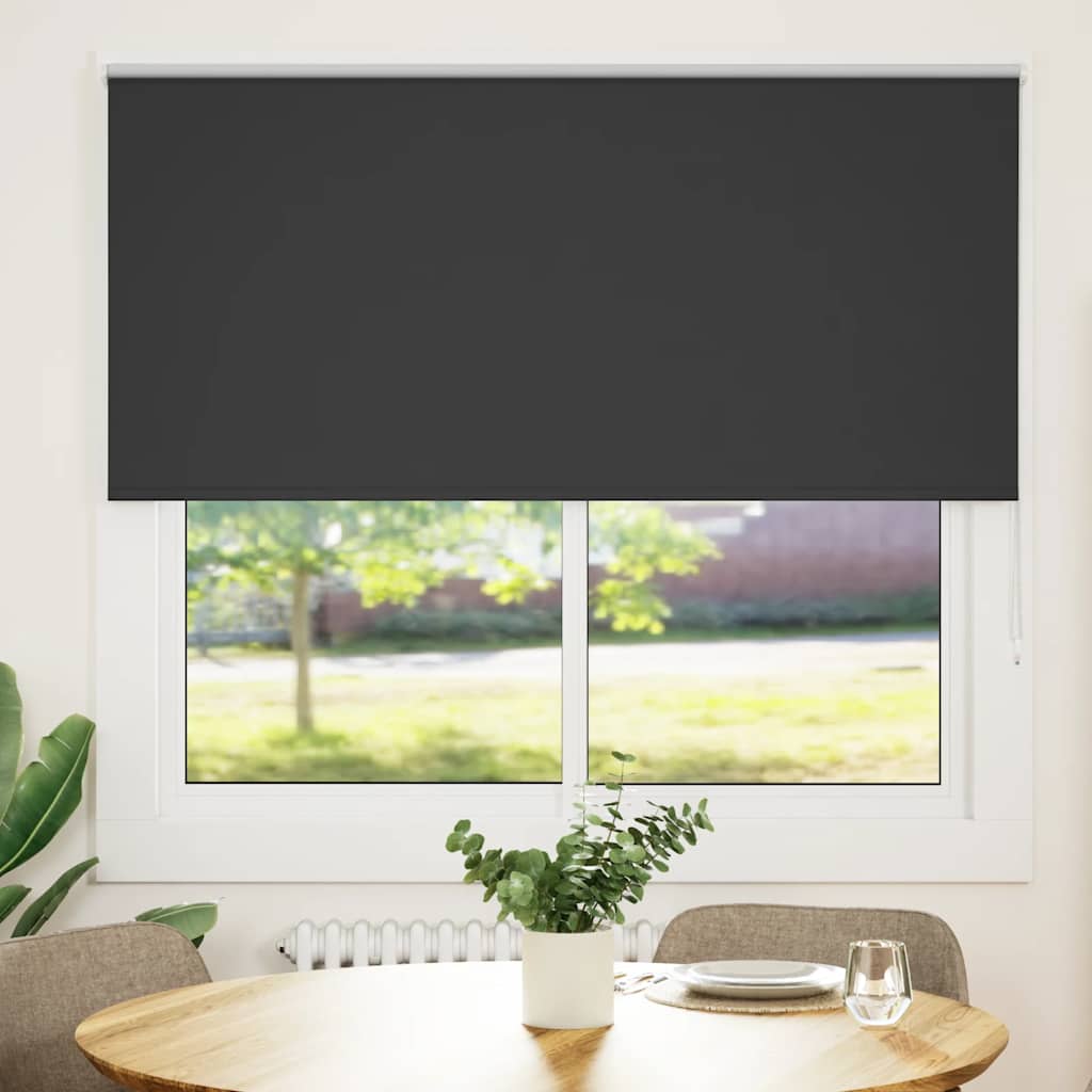 Verdunkelungsrollo Schwarz 165x175 cm Stoffbreite 161,6 cm