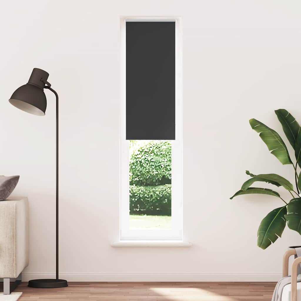 Verdunkelungsrollo Schwarz 55x210 cm Stoffbreite 50,7 cm