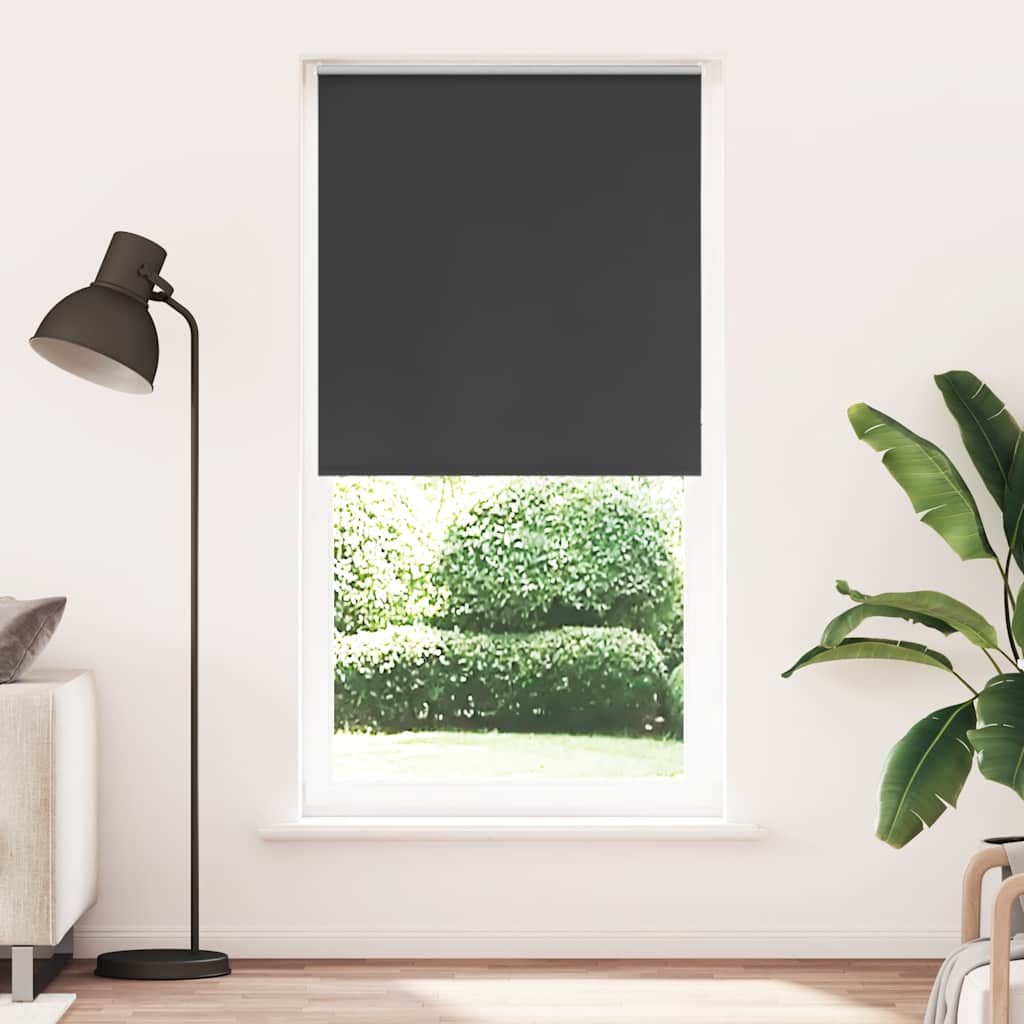Verdunkelungsrollo Schwarz 105x210 cm Stoffbreite 100,7 cm