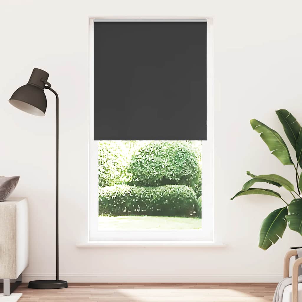 Verdunkelungsrollo Schwarz 115x210 cm Stoffbreite 110,7 cm