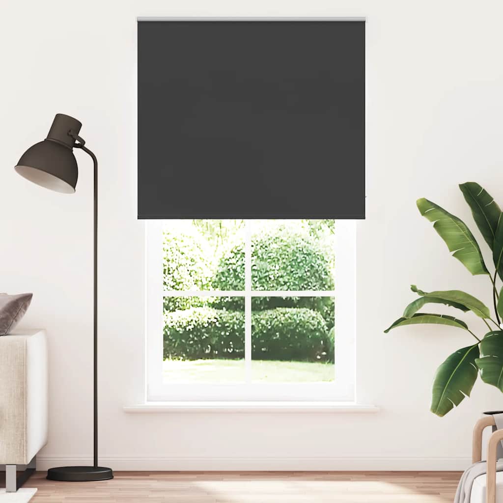 Verdunkelungsrollo Schwarz 130x210 cm Stoffbreite 126,6 cm
