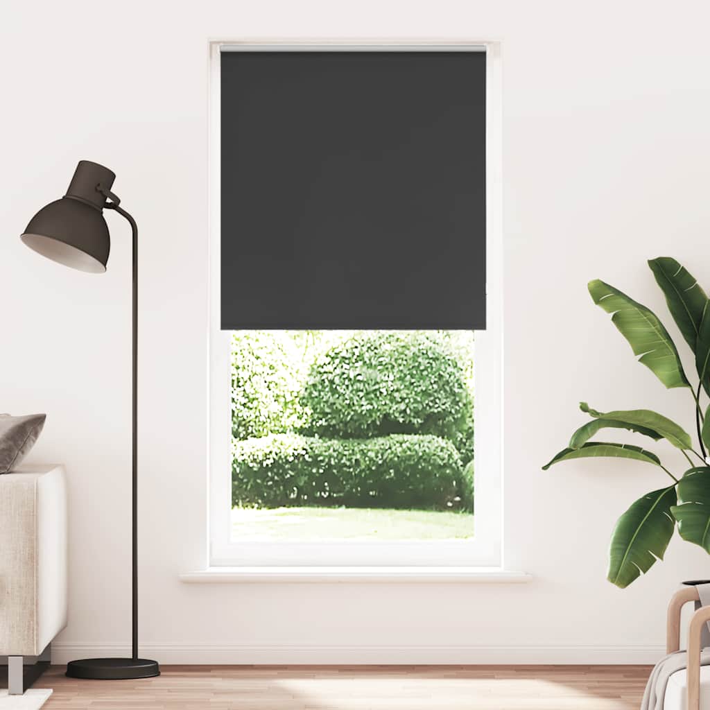Verdunkelungsrollo Schwarz 95x230 cm Stoffbreite 90,7 cm