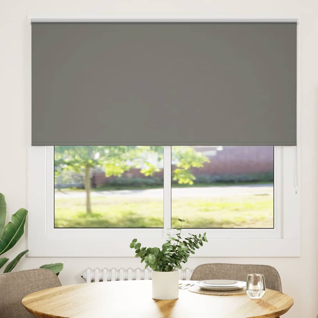 Verdunkelungsrollo Grau 145x150cm Stoffbreite 141,6cm Polyester