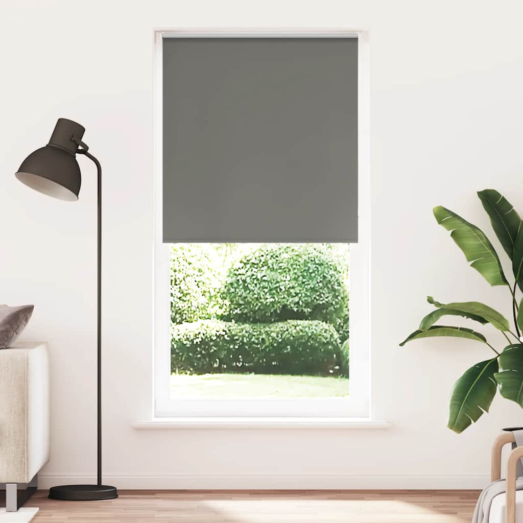 Verdunkelungsrollo Grau 90x230 cm Stoffbreite 85,7 cm Polyester
