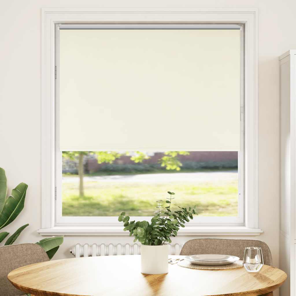 Verdunkelungsrollo Cremeweiß 100x130cm Stoffbreite 95,7cm