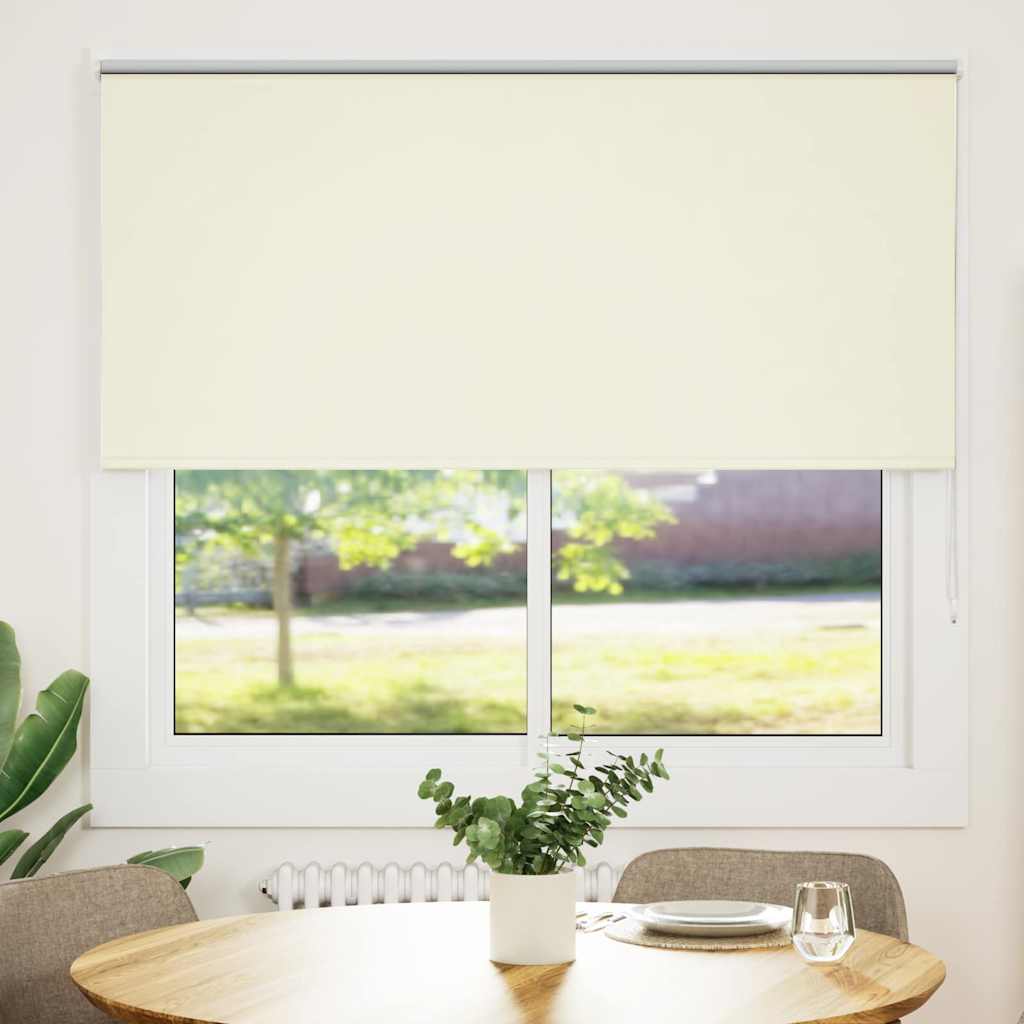 Verdunkelungsrollo Cremeweiß 150x130cm Stoffbreite 146,6cm