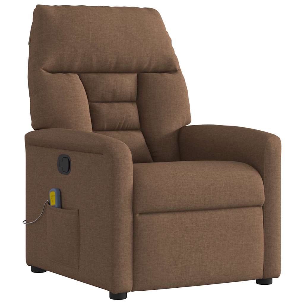 Massagesessel Braun Stoff